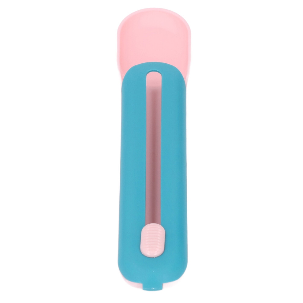 Cat Wet Treats Dispense Spoon Practical Cat Snack Spoon for Pet Feeding Watering Supplies Pink Spoon with Blue Handle