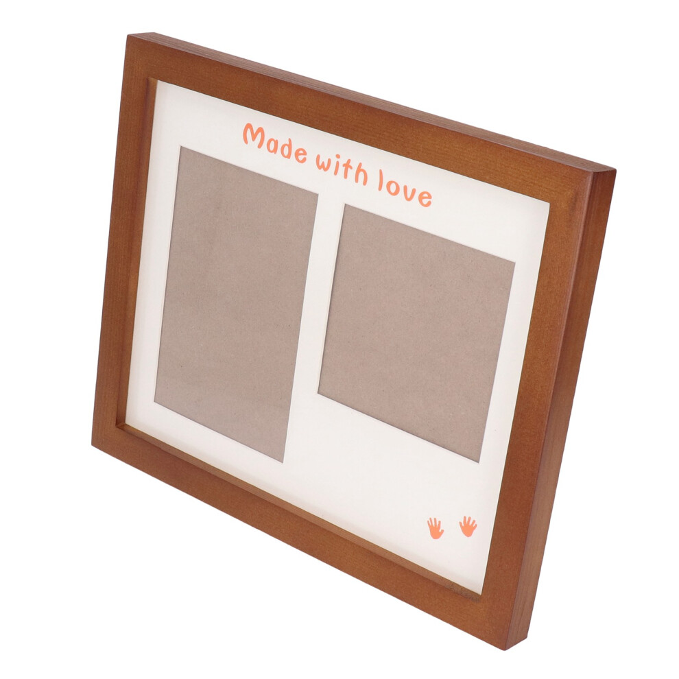 Baby Handprint Footprint Maker Kit Photo Frame Ink Baby Footprint Keepsake Kit Newborn Imprint Set Photo Frame Black/Brown