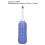 Botella de bidé portátil de 650 ml azul 32,5 cm 6
