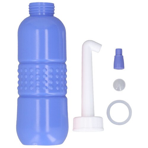 Botella de bidé portátil de 650 ml azul 32,5 cm 1