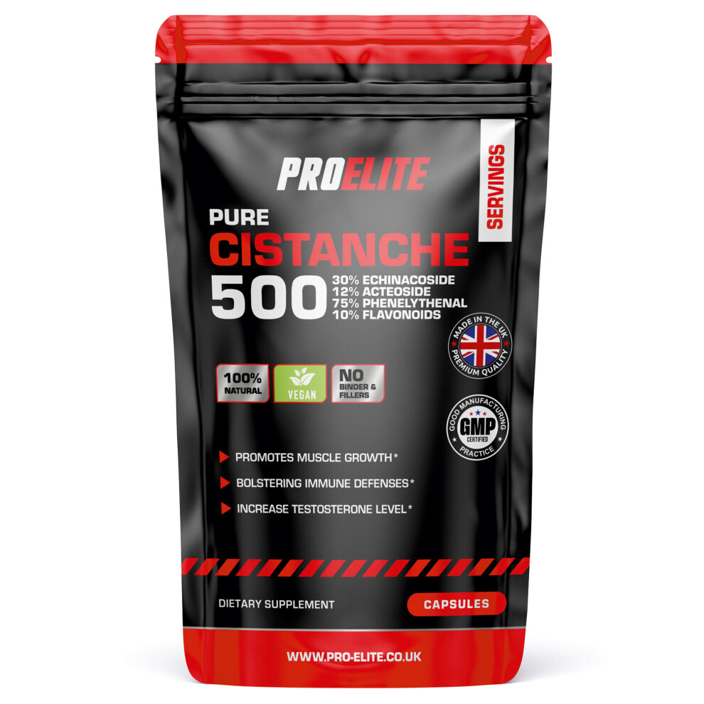 Proelite (60 Capsules) Cistanche Extract 500Mg 20:1 10,000Mg Vegan Caps