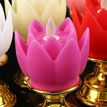 LED Lotus Lampe lila, 2x AAA-Batterien, 3,53 Unzen