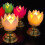 LED Lotus Lampe 2xAAA beige 100g Buddha Lampe 4