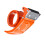 Klebebandabroller-Pistole mit Cutter, 6,0 cm, orange 5