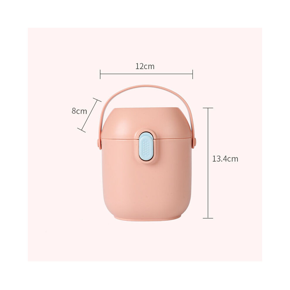 Baby Milk Powder Dispenser Portable Cute Large Capacity Fruit Snack Storage Box For Travel Pink