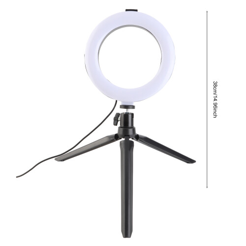 160MM Dimmbarer LED-Ringlicht-Fülllicht mit Stativ, USB-USB-Stromversorgung 1