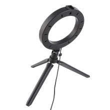 160MM Dimmbarer LED-Ringlicht-Fülllicht mit Stativ, USB-USB-Stromversorgung
