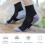 Herren 3 Paar Wandersocken, Größe S/M/L, Schwarz/Weiß 5