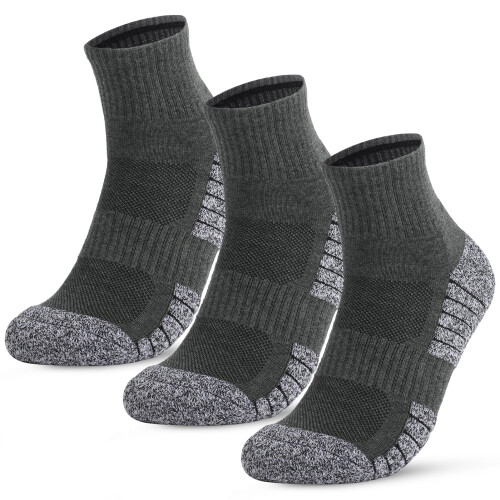 Herren 3 Paar Wandersocken, Größe S/M/L, Schwarz/Weiß 2