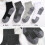 Herren 3 Paar Wandersocken, Größe S/M/L, Schwarz/Weiß 2