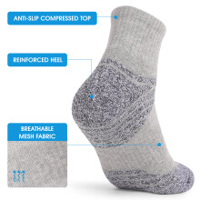 Calcetines deportivos de algodón para hombre, 3 pares, tallas S-XL, 80% negro