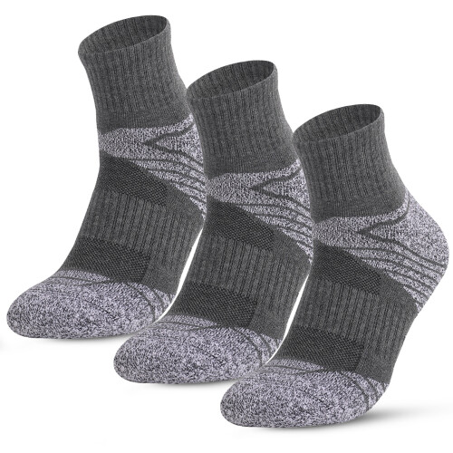 Herren 3 Paar Baumwollsocken Schwarz Größe 39-42 2