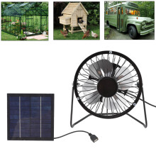 Set de panel solar mini 14,5 x 14,5 cm, ventilador USB 5V 2,5W