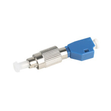 Adaptador híbrido de fibra óptica FC macho a LC hembra 1x