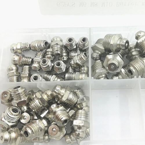 62 Stück Schmiernippel-Set M6/M8/M10 in Kunststoffbox 2