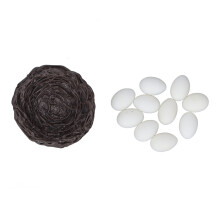 Naturharz 1:12 Nest mit Eiern, 3,3  1,2 cm