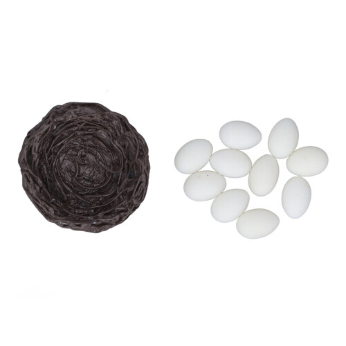 Naturharz 1:12 Nest mit Eiern, 3,3  1,2 cm