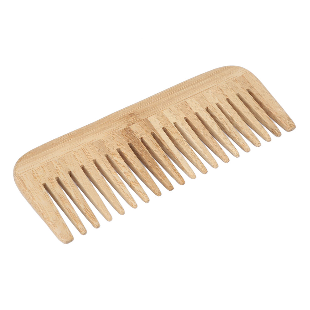 Wide Tooth Comb Flexible Structure Safety Eco Friendly Portable Wet Hair Comb Bamboo Comb for Home Travel