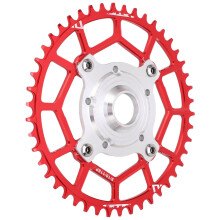 Aluminiumlegierung 46T 104 BCD Kettenblatt & roter Adapter