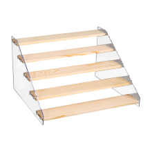 Cupcake-Ständer aus Holz, 5 Ebenen, Breite 15,7 Zoll, 40 cm, Weiß