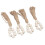 Serviettenring 4 Stück Holzperlen-Quaste 15,5 cm / 6,1 in 3