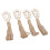 Serviettenring 4 Stück Holzperlen-Quaste 15,5 cm / 6,1 in 4