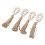 Serviettenring 4 Stück Holzperlen-Quaste 15,5 cm / 6,1 in 6