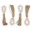 Serviettenring 4 Stück Holzperlen-Quaste 15,5 cm / 6,1 in 15