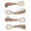 Serviettenring 4 Stück Holzperlen-Quaste 15,5 cm / 6,1 in 9