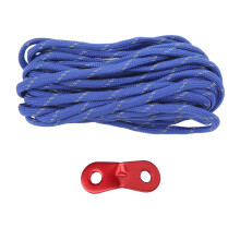 Cuerda de camping de 2 mm de grosor Reflectante A Prueba de Viento con Hebilla de Aluminio Azul