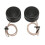 2x Mini-Dome-Tweeter 380W rund schwarz Flush-Mount 8
