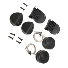 2x Mini-Dome-Tweeter 380W rund schwarz Flush-Mount