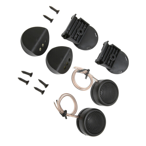 2x Mini-Dome-Tweeter 380W rund schwarz Flush-Mount