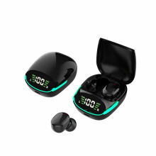 TG06 Schwarz 30mAh Ohrhörer, 200mAh Ladecase, 12x8x3cm