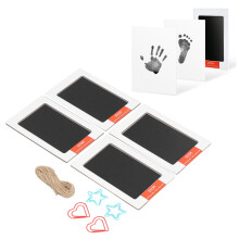 4 Stück Baby Touch Tintenpads 12,5x8 cm Schwarz 9,7x5,8 cm