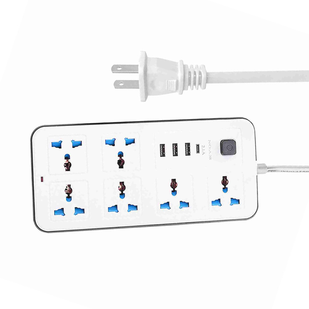 Power Strip With 6 Ac Outlets 3 Usb Ports 1 Type C Port 6Ft Extension Cord For Home Office 4901321181675