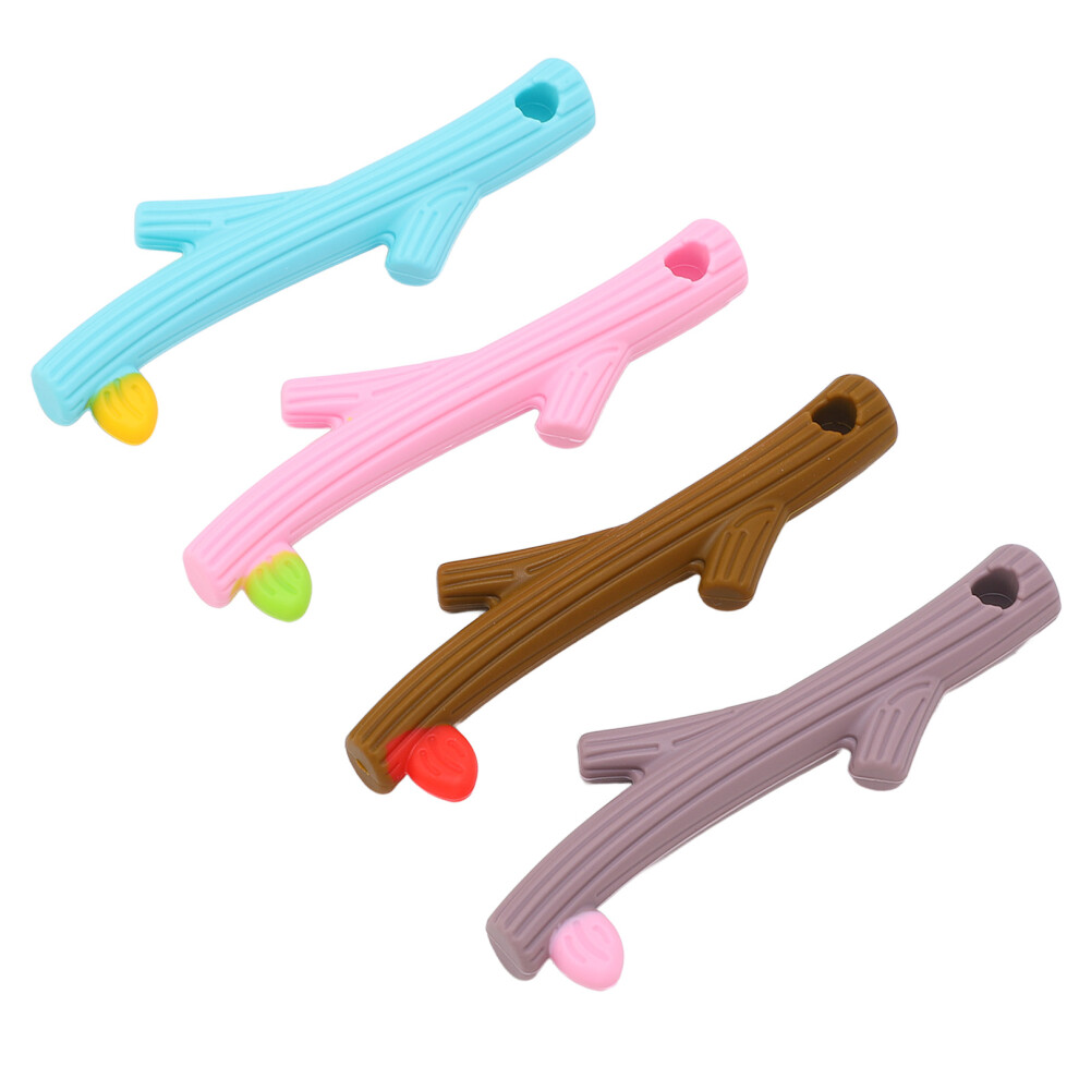 4Pcs Baby Teething Toy Teether Chewing Tube Food Grade Silicone Set Kit for Infant