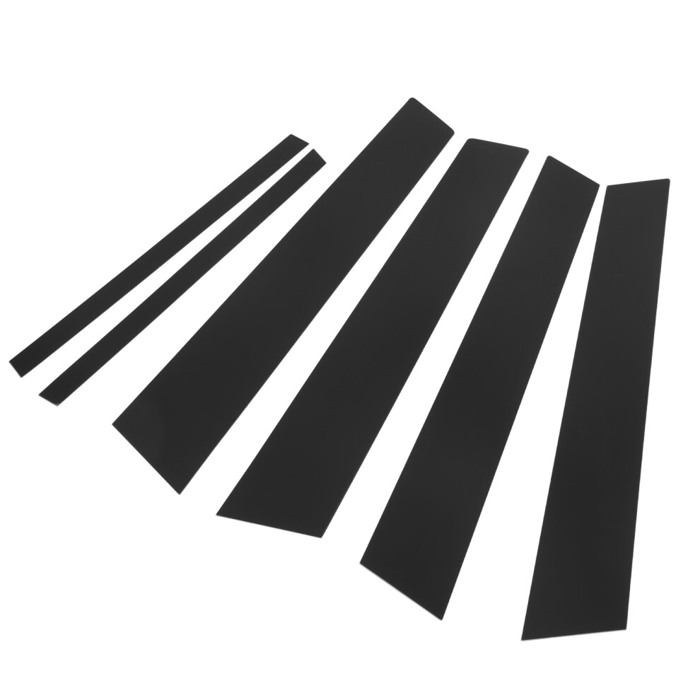 6Pcs Door Window B C Pillar Cover Trim Glossy Mirror Decal Replacement For 3 Series F30 2013Â2019 Black 9411321183586