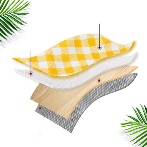 Cesta Aislada Plegable Gen Style - Cuadros Amarillos 2