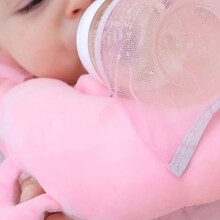 Newborn Feeding Pillows Cotton Breathable Multifunction Adjustable Baby Bottle Holder Pillows for Toddlers Pink Adjustable