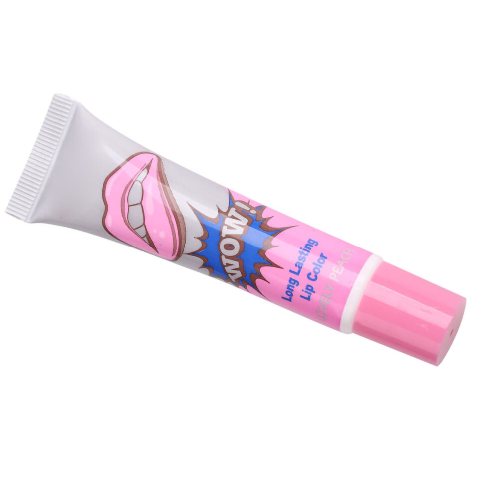 Peach Lipstick Tear Off Moisturizing Stickiness Free Elegant Attractive Dating Long Lasting Film Type Lip Gloss