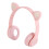 katzenförmiges kabelloses Headset HiFi Bluetooth Pink 8