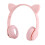 katzenförmiges kabelloses Headset HiFi Bluetooth Pink 2