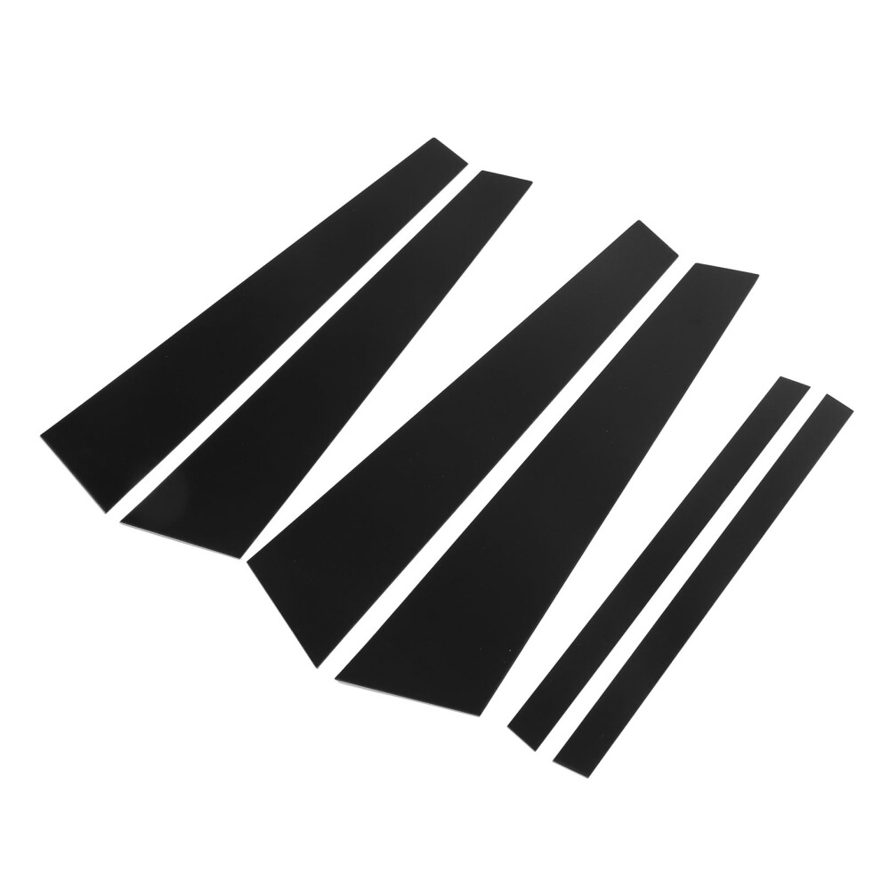 6 Pcs Gloss Door Window B C Pillar Post Trim Car Accessories Replacement For 5 Series F10 4 Door 2011Â2017 Black 7601321190161