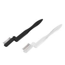 Eyelash Comb Foldable Stainless Steel Teeth Mascara Applicator Eyebrow Grooming Brush 2pcs