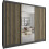 (Grey , 250cm) Modern Royal Sliding Mirror Door Wardrobe 1