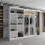 (White , 203cm) Modern Royal Sliding Mirror Door Wardrobe 4