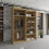 (Oak, 150cm) Modern Royal Sliding Mirror Door Wardrobe 4