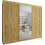 (Oak, 250cm) Modern Royal Sliding Mirror Door Wardrobe 1