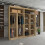 (Oak, 203cm) Modern Royal Sliding Mirror Door Wardrobe 4